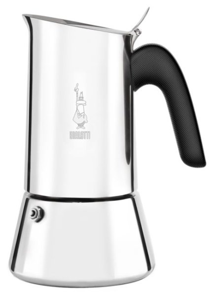 Bialetti - New Venus Induction, Edelstahl Herd Espresso-Kaffeemaschine, Geeignet für Alle Herdarten, 6 Tassen, Aluminium, 235 milliliters Silber