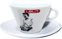 Lelit Caffe Latte Porzellantassen mit Untertasse - 6...