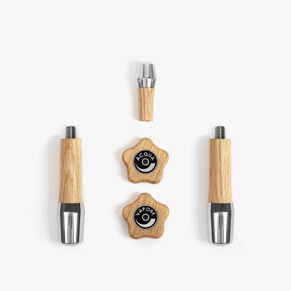 Wiedemann Griffset elegant für ECM mit Drehrädern Eiche