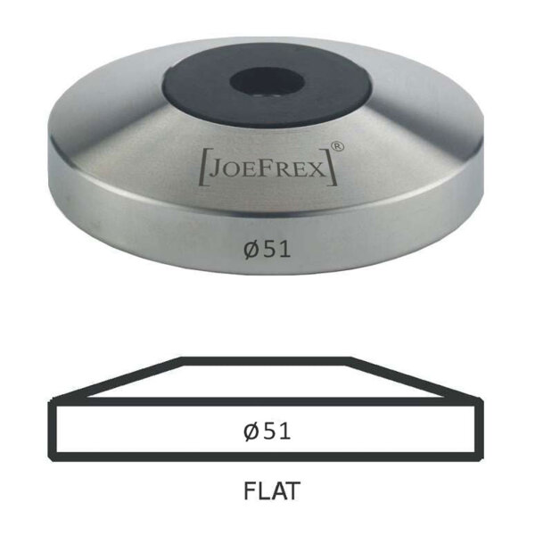 JoeFrex Tamper Base Ø 51 mm flach Edelstahl