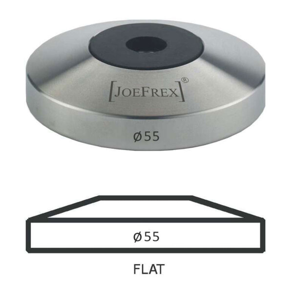 JoeFrex Tamper Base Ø 55 mm flach Edelstahl