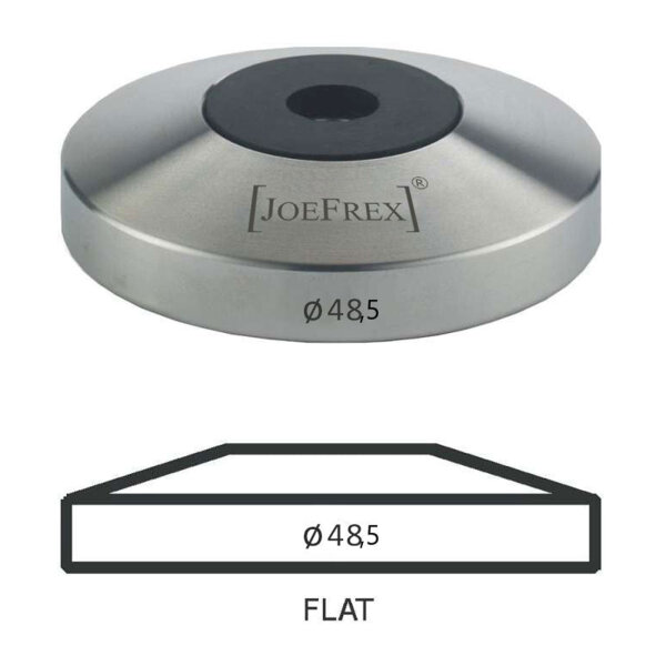 JoeFrex Tamper Base Ø 48,5 mm flach Edelstahl