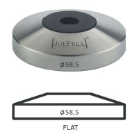 JoeFrex Tamper Base Ø 58,5 mm flach Edelstahl