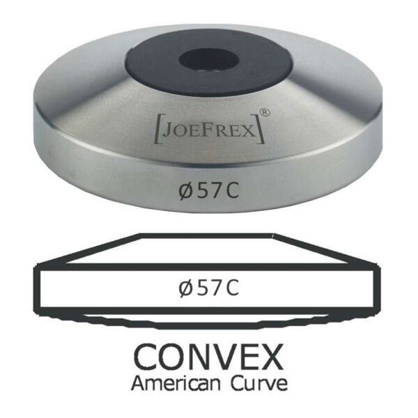 JoeFrex Tamper Base Ø 57 mm convex Edelstahl