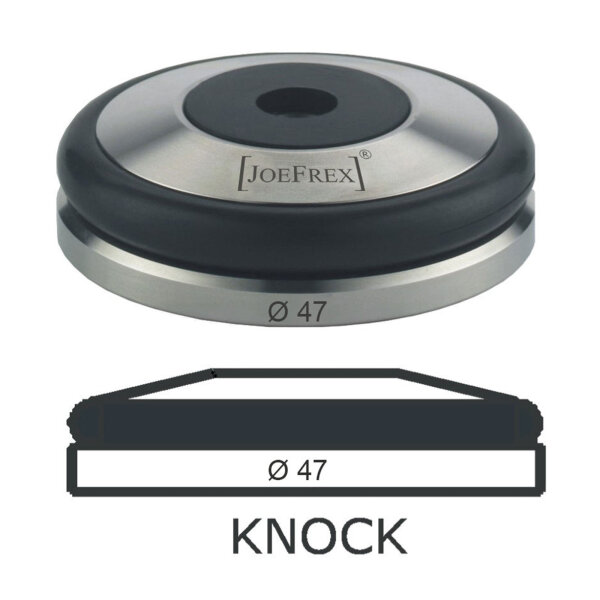 JoeFrex Tamper Base Knock Ø 47 mm flach Edelstahl