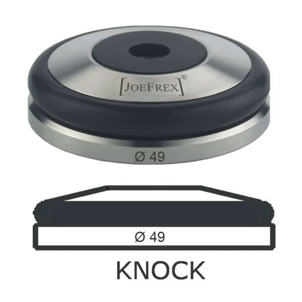 JoeFrex Tamper Base Knock Ø 49 mm flach Edelstahl